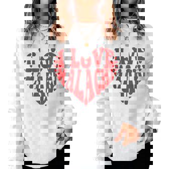 I Heart Malachi First Name I Love Malachi Groovy Women Sweatshirt - Monsterry