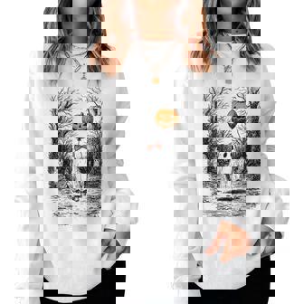 Horror Halloween Ghost Fall Pumpkin Spooky Season Women Women Sweatshirt - Monsterry