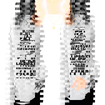 Humour Papa J'ai Une Fille Magnifique Et Unilencieux Sweat-shirt pour femme - Cadeauxyz