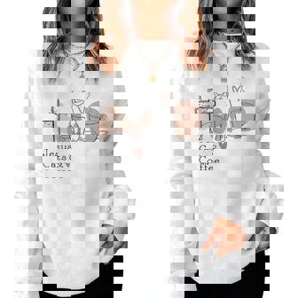 Jesus Cats And Coffee Minimalist Graphic Women Sweatshirt - Thegiftio