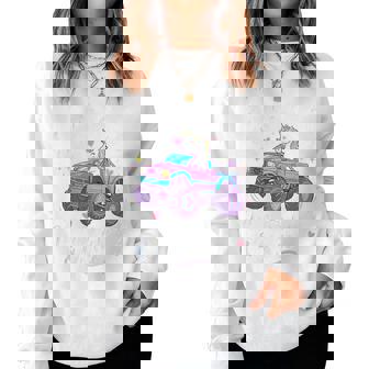 Just A Girl Who Loves Monster Trucks And Unicorns Women Sweatshirt | Seseable UK