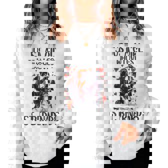 Just A Girl Who Loves St Bernards Saint Bernard Owner Women Sweatshirt - Thegiftio