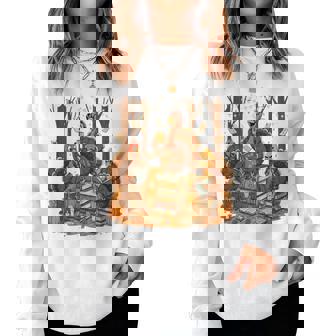 Librarian Turkey Reading Book Fall Thanksgiving Teacher Book Women Sweatshirt - Thegiftio