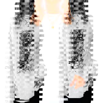 Lioness Face Graphic Leaders Of African Pride Lions Womens Women Sweatshirt - Monsterry