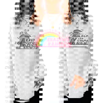 Take A Look A Book Vintage Reading Librarian Rainbow Women Sweatshirt - Thegiftio