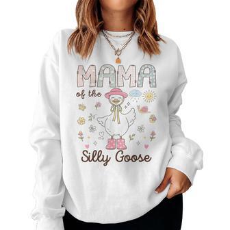 Mama Of The Silly Goose First Birthday Girl Family Women Sweatshirt - Thegiftio UK