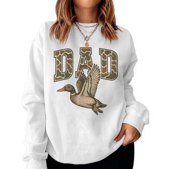 Men's Camo Dad Mallard Duck Hunting Camouflage Dog Hunting Women Sweatshirt - Thegiftio UK