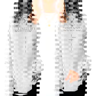 Men's Trust God Bro Cross Christian Minimalist Jesus Is Lord Women Sweatshirt - Monsterry