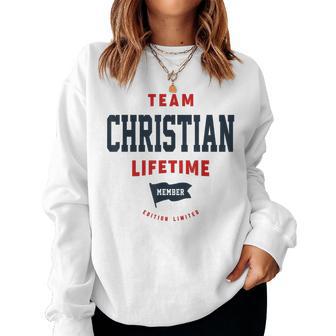 Miembroitalicio Del Equipo Christian Nombre Divertido Christian Sudadera Mujer - Regaloses