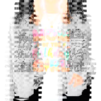 Mom Of The Birthday Ice Cream Family Matching Party Women Sweatshirt | Seseable CA