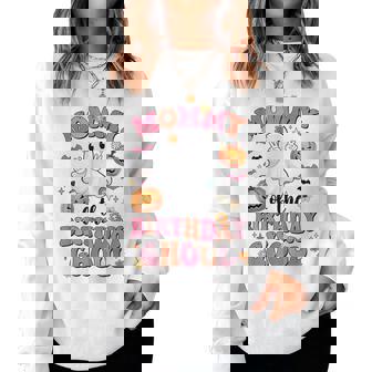 Mommy Of The Birthday Ghoul Halloween Bday Boys Girls Ghost Women Sweatshirt | Mazezy