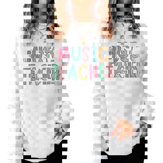 Music Teacher First Day Of School Elementary School Women Sweatshirt | Mazezy