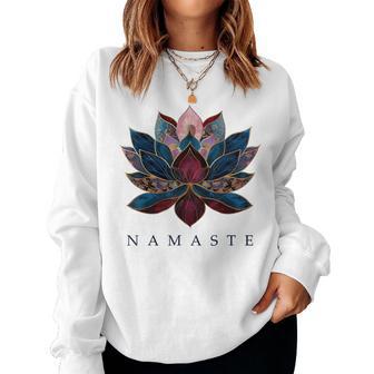 Namaste Lotus Flower Zen Buddhism Yogi Buddhist Buddha Yoga Women Sweatshirt - Thegiftio UK