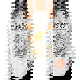 Nana Of The Wild One 1St Birthday Boy Safari Animals Women Sweatshirt | Seseable FR