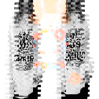 No King In America Floral 4Th July No Kings Women Sweatshirt | Mazezy