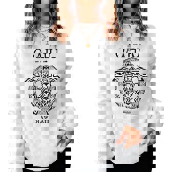 Oahu Hawaii Sea Turtle Souvenir Boys Girls Womens Women Sweatshirt | Seseable FR