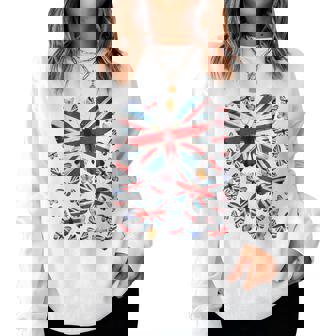 Papillon Union Jack Pour Enfants Et Drapeau Britannique Sweat-shirt pour femme - Cadeauxyz