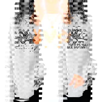 Peace Love Unity Day Orange Anti Bullying Be Kind Kindness Women Sweatshirt | Seseable CA