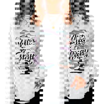 Pilates Para Es Mi Terapia Yoga Entrenamiento Fitness Lover Sudadera Mujer - Regaloses