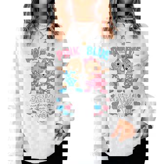 Pink Or Blue Grandma Loves You Gender Reveal Party Women Sweatshirt | Mazezy