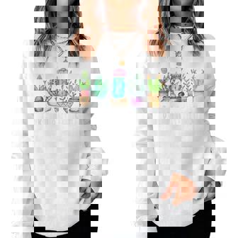 I Be Plantin'hit サボテン 多肉植物 面白い植物 ガーデン レディーススウェットシャツ - Kawaiitshirt