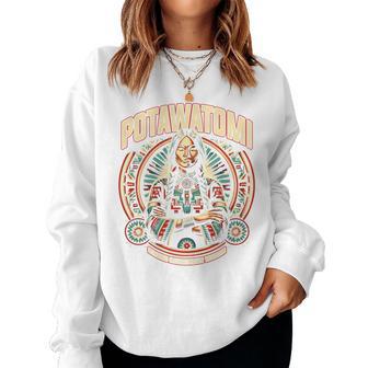 Potawatomi Strong Indigenous Woman Proud Native Tribe Women Sweatshirt - Thegiftio UK