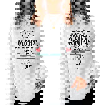 Promoted To Grandma Again Baby 2 Announcement Grandparents Women Sweatshirt | Seseable UK