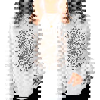 Radicalized By Basic Decency Floral Social Justice Feminist Women Sweatshirt | Seseable CA