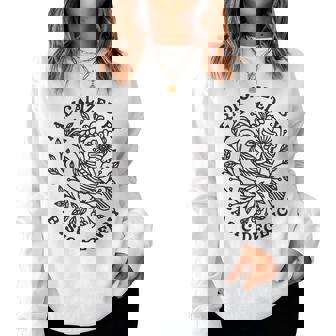 Radicalized By Basic Decency Floral Social Justice Feminist Women Sweatshirt | Seseable CA