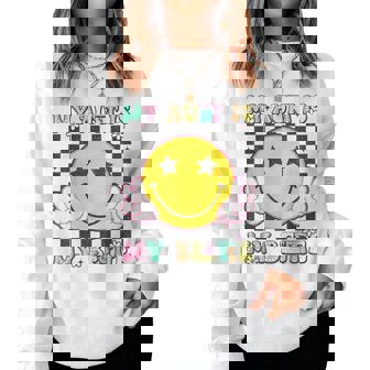 Retro My Aunt Is My Bestie Aunt And Niece Matching Women Sweatshirt - Monsterry