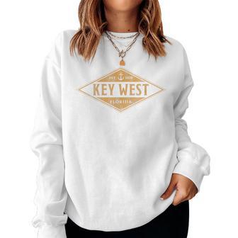 Retro Key West Florida Souvenir Vacation Vintage Womens Women Sweatshirt - Thegiftio