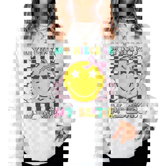 Retro My Niece Is My Bestie Aunt And Niece Matching Women Sweatshirt - Monsterry