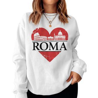 Roma Italia Amor Corazónilueta Arte Roma Italiaouvenir Sudadera Mujer - Regaloses