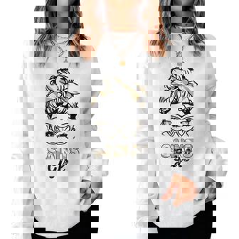 Saints Girl Messy Bun Women Sweatshirt - Thegiftio