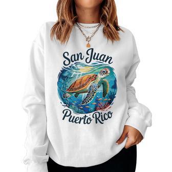 San Juan Puerto Rico Sea Turtle Women Sweatshirt | Seseable UK