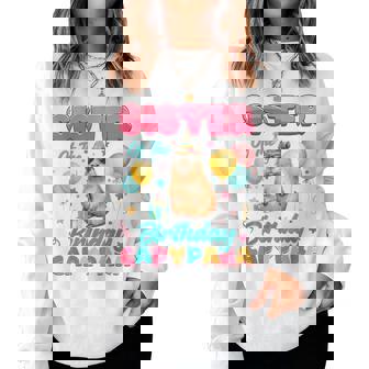 Sister Of The Birthday Capybara Group Family Matching Party Women Sweatshirt | Seseable UK