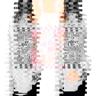 Sister Of The Birthday Girl Family Groovy Birthday Party Women Sweatshirt | Mazezy