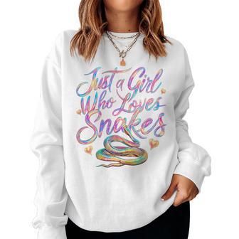 Snake Just A Girl Who Loves Snakes Women Sweatshirt - Thegiftio UK