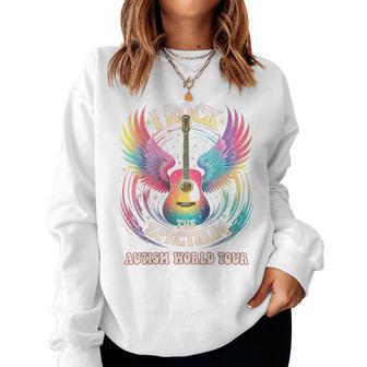 Sped Autism World Tour I Rock The Spectrum Teacher Stimming Women Sweatshirt - Monsterry