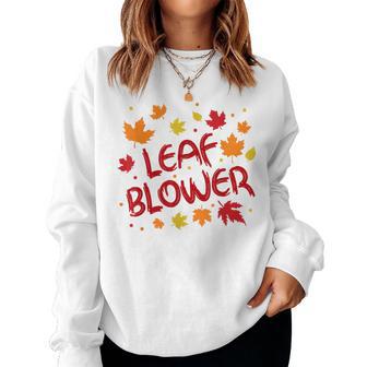 Very Spooktacular Fall Leaf Blower Sucking Leaf Blowers Women Sweatshirt - Thegiftio UK
