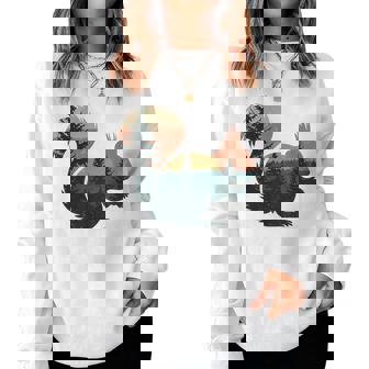 Squirrel Hunting Hiking Outdoor Camping Forest Women Women Sweatshirt | Mazezy