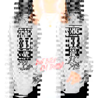 Straight Outta Shape But Bitch Im Trying Woman Workout Women Sweatshirt | Seseable UK