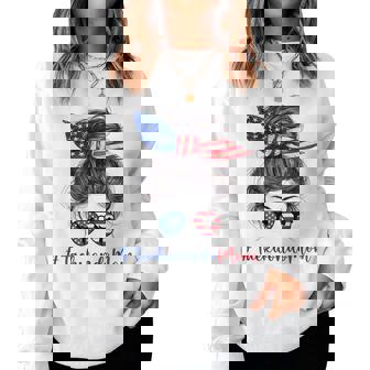 Taekwondo Mom Usa American Flag 4Th Of July Women Sweatshirt - Thegiftio