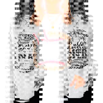 Toddler Baseball Sister Girl Youth Cute Little Biggest Fan Women Sweatshirt | Seseable FR