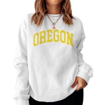 Vintage Oregon Oregon Retro Green Throwback Women Sweatshirt - Thegiftio UK