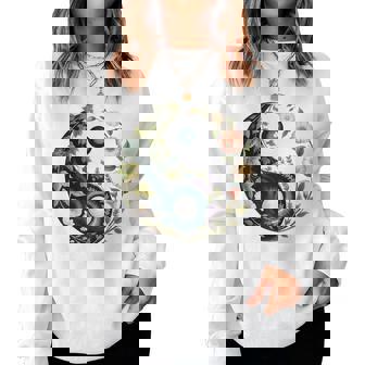 Yin Yang Floral Balance Botanique Énergie Paix Sweat-shirt pour femme - Cadeauxyz