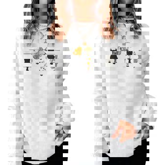 猫 ぶら下がり かわいい ネコ 面白い ペット ネコ好き 猫のお母さん 猫のお父さん 動物好き キャットラバー レディーススウェットシャツ - Kawaiitshirt