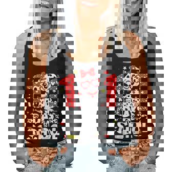 100 Days Of School Cute Dalmatian Dog 100 Days Smarter Girls Women Tank Top - Monsterry