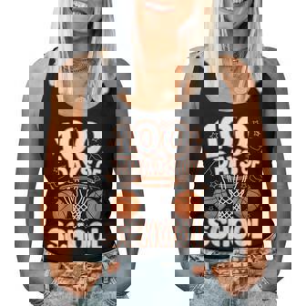 100Th Day Of School Teacher Basketball 100 Days Of School Women Tank Top - Thegiftio