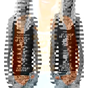 1972年10月53歳の誕生日男性と女性のための素晴らしいテディベア レディースタンクトップ - Kawaiitshirt